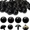 80-Piece 20mm Black Plastic Safety Eyes with Washers – Perfect for Amigurumi, Crochet Dolls, Plush Toys & DIY Crafts